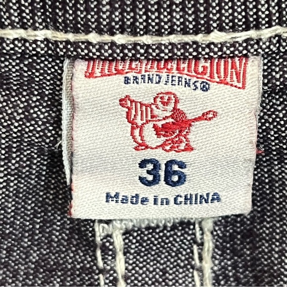 Men’s True Religion Baggy Ribbed Straight Leg Pants Size 90’s Y2K Look 36 X 33 - Picture 10 of 16